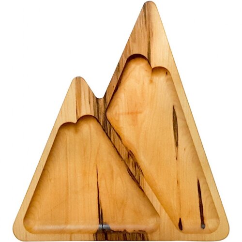 Dřevěný talíř z kanadského javoru – Hory