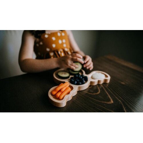 Dětský dřevěný talíř z kanadského javoru – Sob