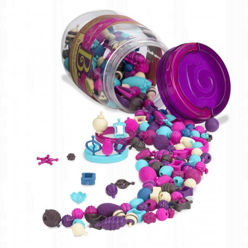 B-toys spojovací korále a tvary Pop arty 275ks fialové