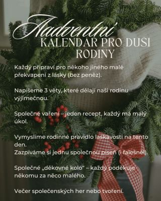 O duši rodiny je třeba se postarat. 🎄🎁📯❤🪄 Toto období není jen o hledání dárků. Víme o čem je – nebo má být ❤ toto jsou...